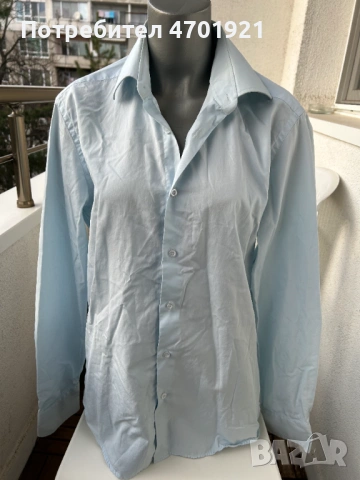 Мъжка синя риза Verri, снимка 13 - Ризи - 53136901