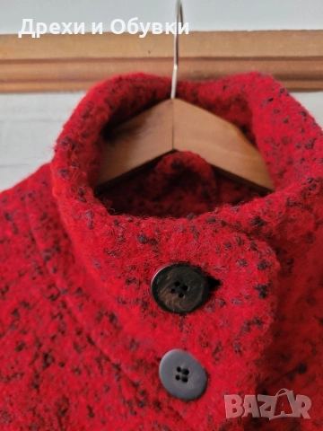 Червено палто вълна, снимка 10 - Палта, манта - 52168421