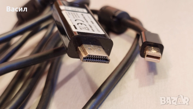 Видеокабел mini DisplayPort към HDMI, снимка 2 - Кабели и адаптери - 52260512
