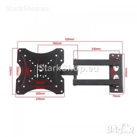 Универсална Стойка за Телевизор 14-42inch въртяща, снимка 2 - Стойки, 3D очила, аксесоари - 39896971