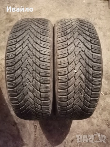 Продавам 2 броя зимни гуми 205.55.16 на 1 сезон дот 2021 Контентал 