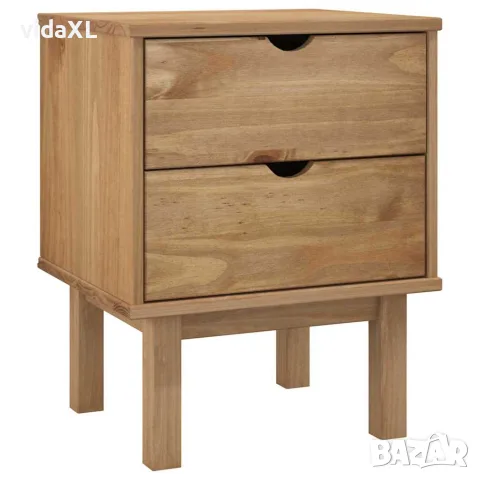 vidaXL Нощно шкафче OTTA, 45x39x57 см, борово дърво масив