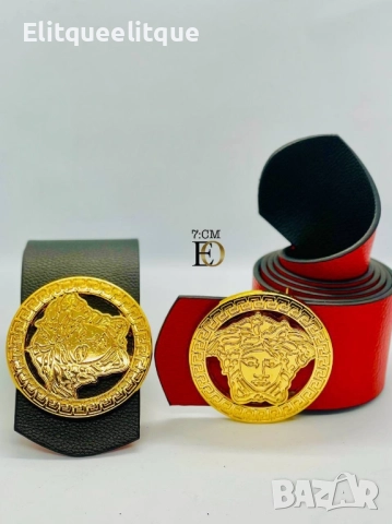 колани 7см от естествена кожа в кутия fendi dolce fabbana versace louis vuitton Gucci , снимка 15 - Колани - 52323865