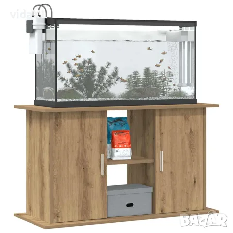 vidaXL Стойка за аквариум, дъб, 101x41x58 см, инженерно дърво, снимка 3 - Аквариуми - 56148304