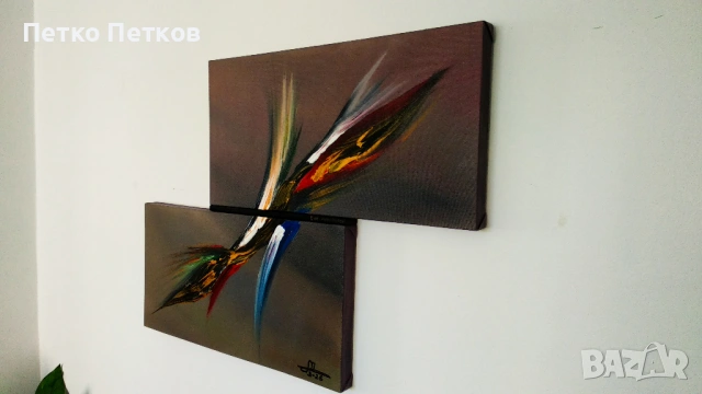 Абстрактна картина F65, снимка 3 - Картини - 53782949