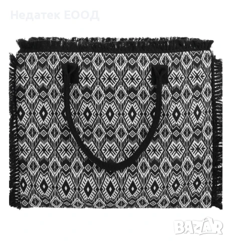 Плажна чанта, Черен, 62x15x37 см., снимка 2 - Чанти - 50695942