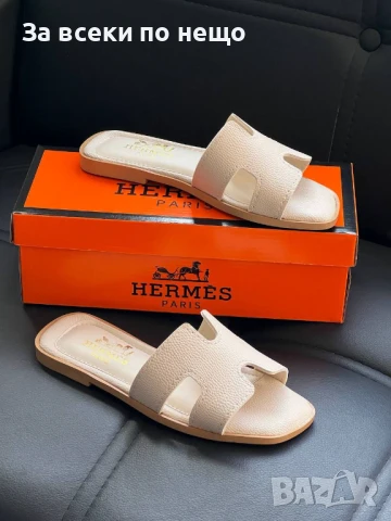 Hermes Дамски Ниски Ежедневни Чехли Хермес - Налични Различни Цветове Код E752, снимка 4 - Чехли - 51293583