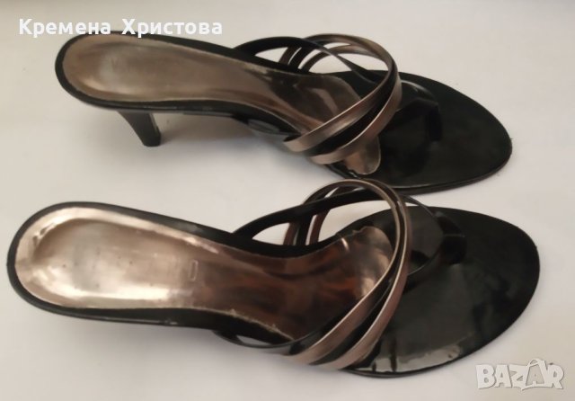 Дамски чехли от естествен лак Vizzano , снимка 2 - Чехли - 41608278