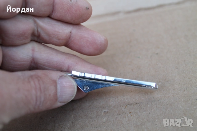 Сребърна щипка за вратовръзка 0,925, снимка 3 - Колиета, медальони, синджири - 53275084