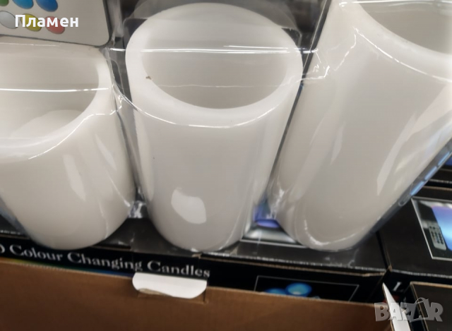 3 бр. LED свещи с променящ се цвят и дистанционно 15х7 см 12,5х7 см 10х7 см, снимка 2 - Декорация за дома - 36130380