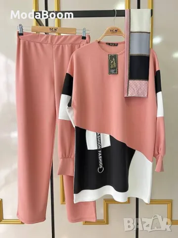 Елегантен комплект от туника и панталон, снимка 3 - Комплекти - 48062863