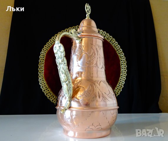 Старинна медна кана,релеф,ислям. , снимка 2 - Антикварни и старинни предмети - 39553176