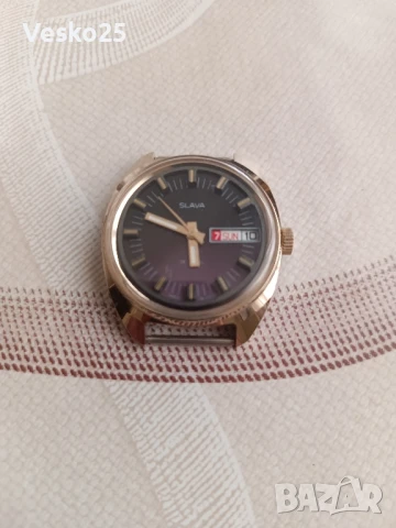 Часовник Слава/Slava механичен позлата, снимка 2 - Мъжки - 51386193