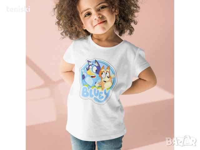 Детска тениска BLUEY Блуи с или без вашето име, снимка 3 - Детски тениски и потници - 44839962