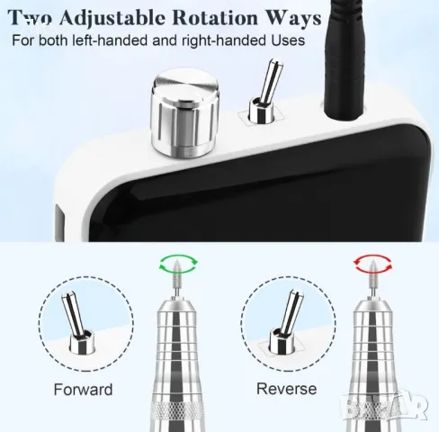 Електрическа пила за маникюр и педикюр 35 000 оборота, снимка 6 - Продукти за маникюр - 48399959