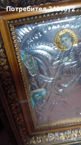 стара икона на Св.Георги, снимка 3 - Други ценни предмети - 52286954