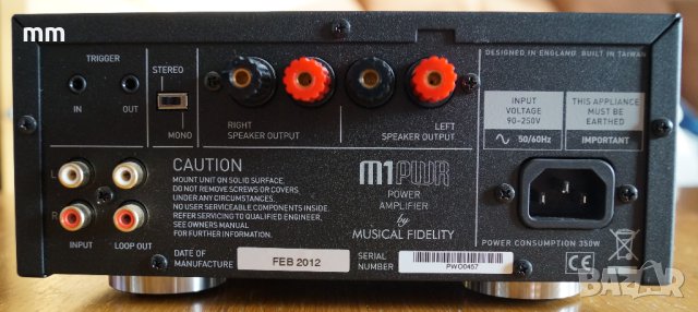 Усилвател Musical Fidelity - M1 PWR, снимка 2 - Ресийвъри, усилватели, смесителни пултове - 42399738