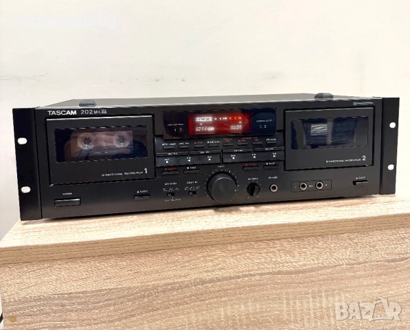 🔉Колекционерски професионален двукасетъчен дек TASCAM 202 MKIII - записващ и на двете гнезда🔉