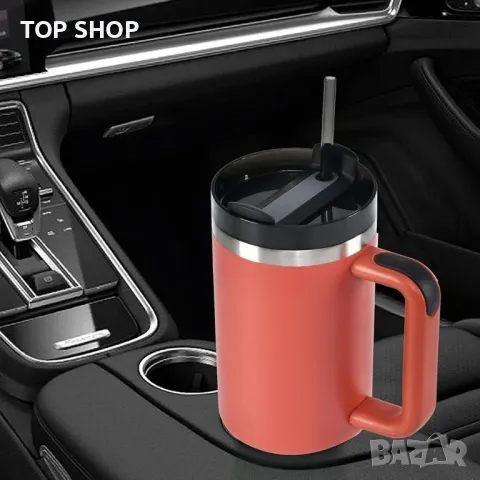 Термос чаша с вакуумна изолация от неръждаема стомана 40 унции, чаша за пътуване, снимка 3 - Чаши - 48735236