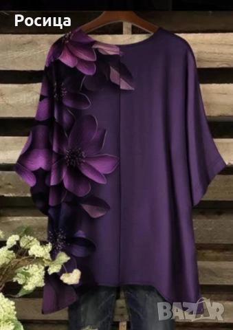 Дамски блузон туника размер 4ХЛ има разтегливост., снимка 2 - Туники - 52648382