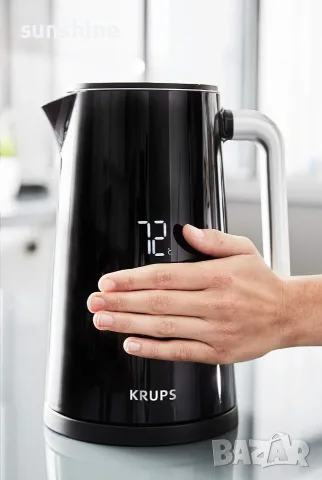 ВИДЕО * Електрическа кана Krups | 40/70/80/90/100°C | 30м Затопляне | 1.7л. | Двойна стена | 1700W, снимка 5 - Кани - 55981176
