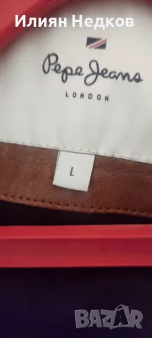 Кожено яке Pepe Jeans, снимка 6 - Якета - 47972598