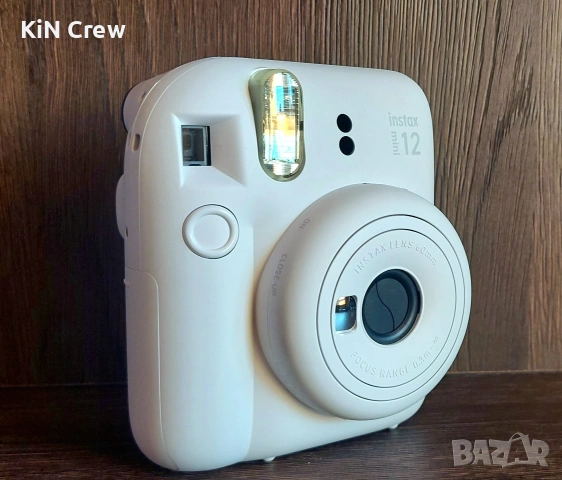 Fujifilm Instax Mini 12 camera (Clay white) + plastic shell, EVA case, снимка 7 - Фотоапарати - 53858348