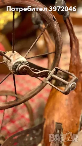Антикварно конче велосипед от 19 век , снимка 7 - Антикварни и старинни предмети - 49694129