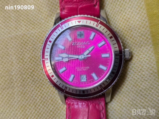 часовник Zodiac Sea Dragon – розов, 100m , снимка 2 - Мъжки - 51544140