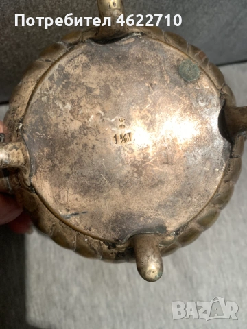 бронзов чайник , снимка 7 - Антикварни и старинни предмети - 53487442