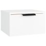 vidaXL Нощно шкафче за стенен монтаж, бяло, 34x30x20 см(SKU:811376