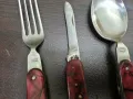 Български прибори Петко Денев сгъваеми вилица и лъжица , снимка 5