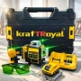 Лазерен нивелир Kraft Royal, Самонивелиращ, 4D, Дистнационно, Жълт, 5VDC, 5Ah, снимка 3