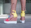 Сандали на платформа - шарени - 312, снимка 2