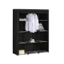 Декоративен гардероб Mercado Trade, Стоманена рамка, Черен, 131x46x169см, снимка 2
