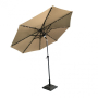 Градински чадър със соларно осветление и Bluetooth говорител Тaupe, снимка 1 - Градински мебели, декорация  - 44595520