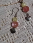 Комплект колие и обеци със сребро и камъни, снимка 2
