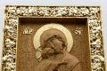 Позлатена релефна икона на Света Богородица с Младенеца, снимка 5