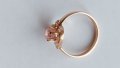 Руски златен пръстен с розов сапфир, снимка 4
