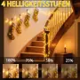 Светещ гирлянд за вътрешна и външна употреба – 600 LED диода, 30 метра, топла бяла светлина, снимка 4