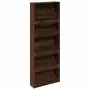 vidaXL Шкаф за обувки с огледало, 5 нива, кафяв дъб, 63x17x169,5 см, снимка 8