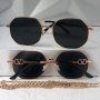 Valentino дамски слънчеви очила Осмоъгълник с верижка синджир, снимка 5