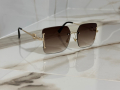 Слънчеви очила с кафеви стъкла и златни метални рамки, снимка 5