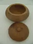 № 7988 стара дървена солница  - размер - височина 5 см , диаметър 7 см , снимка 5