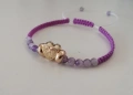 Комплект гривни с розов кварц и аметист, снимка 4