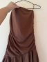 Кафява рокля без презрамки М размер на марката Bershka със силиконова лента за да не пада 🤎🤎🤎🤎, снимка 8