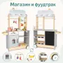 Детски дървен магазин и фуудтрак с ледогенератор и аксесоари, снимка 4