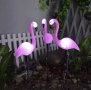 Соларна градинска лампа фламинго - Комплект от 3 бр фламинга, снимка 1