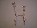 Посребрен двоен свещник, снимка 8