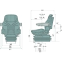 Седалка Grammer Maximo Comfort Plus за John Deere 8000, 8R, снимка 4